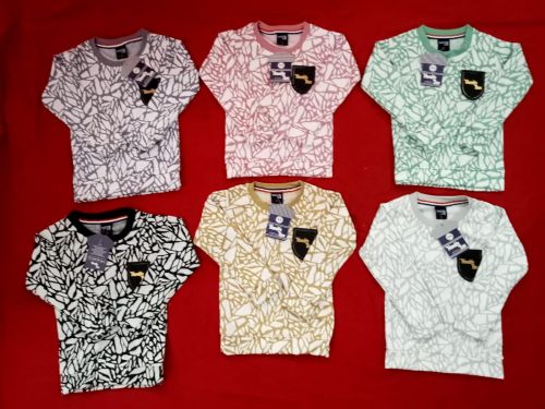 Cotton Blend / Hosiery Boys Allover Print Full Sleeve T-shirts