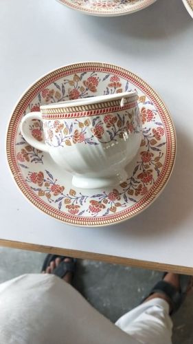 ABS Ceramic Polished Tea Cup Set for Coffee