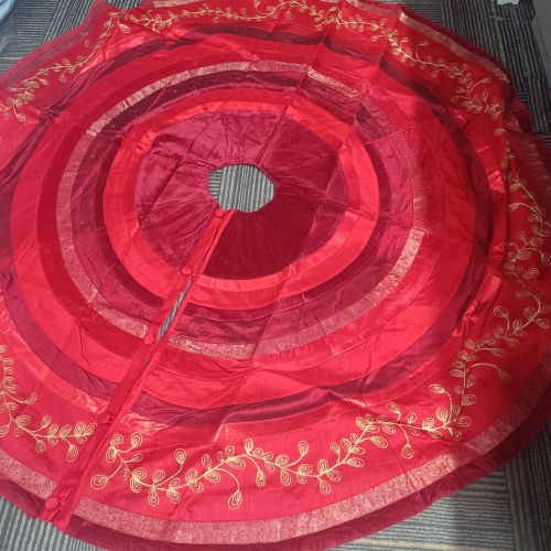 Chiffon Christmas Tree Skirt, Color : Black, Blue, Green