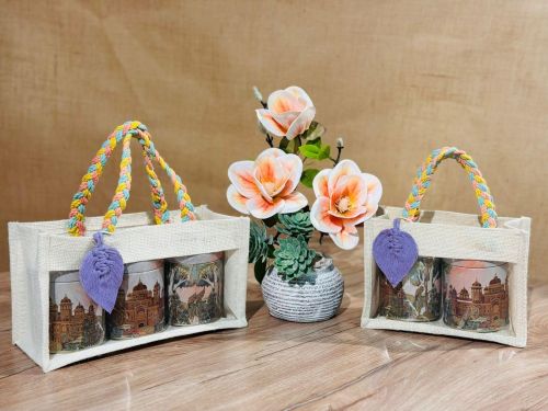 Plain Macrame Jute Jar Bag, Technics : Machine Made