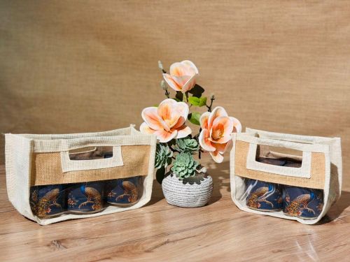 Plain Urban Jute Jar Bag, Shape : Rectangular & Square