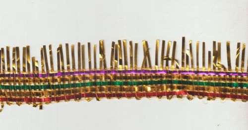 Zari Hk 5 Patti Multi Chunri Lace, Color : Mix Colour