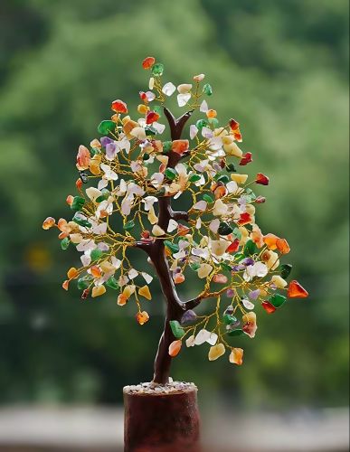 Polished Good Luck Tree, Color : Green, Packaging Type : Box