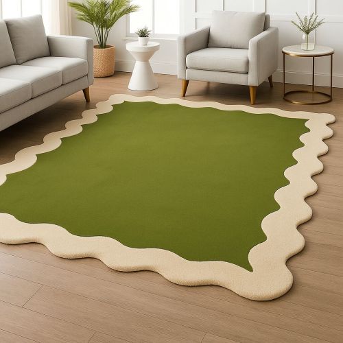 Plain Smooth Hand Tuffted Carpets, Shape : Rectangular