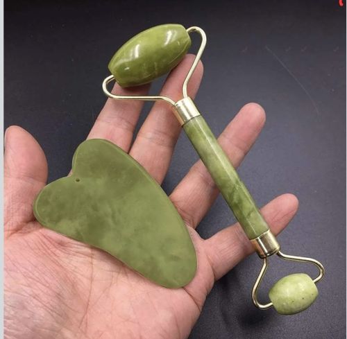 Stone Face Massage Roller, Color : Green