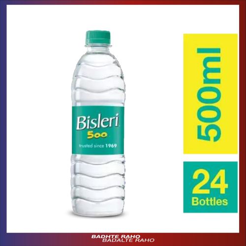 Bisleri 500 Ml Packaged Drinking Water Case OF 24 Bottles ₹216/- Per Case