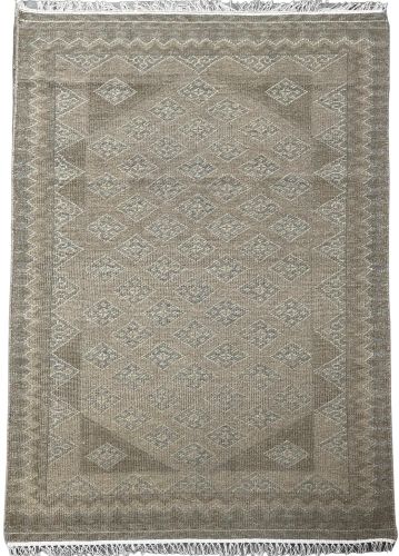 Modern Beige & Gray Diamond Pattern Plush Area Rug