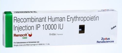 Renocrit 10000 IU Injection, Form : Liquid