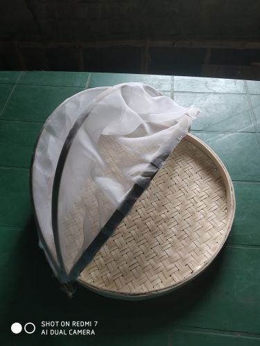 Matte Polish Bamboo Mesh Protected Food Prep Tray