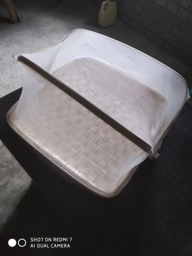 Matte Polish Bamboo Mesh Cover Food Drying Tray