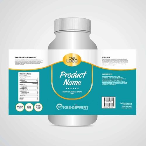 Paper Custom Printed Medicine Bottle Label, Packaging Type : Roll