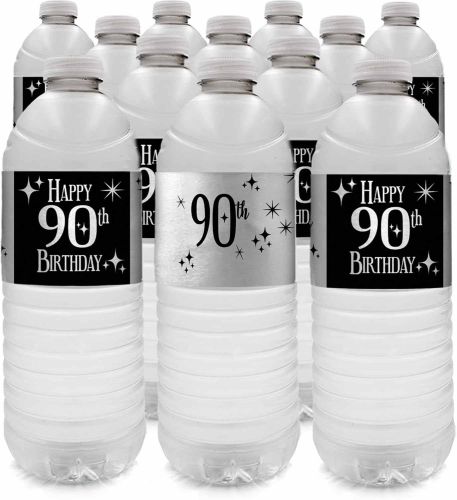 Plastic Glossy Finish Water Bottle Label, Color : Black