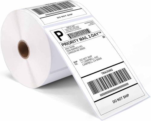 Thermal Printed Courier Shipping Label, Color : White