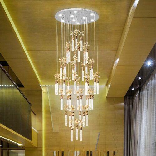 28-Piece Multilevel Hanging Chandelier with Floral Décor