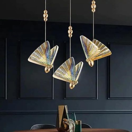 Powder-Coated Butterfly Hanging LED Light