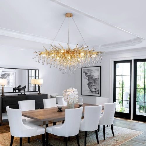 Raindrop Crystal Pendant Chandelier, Bulb Type : LED Compatible