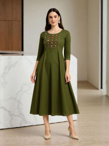 Jv'S Long Cotton Kurti, Gender : Ladies, Technics : Hand Made