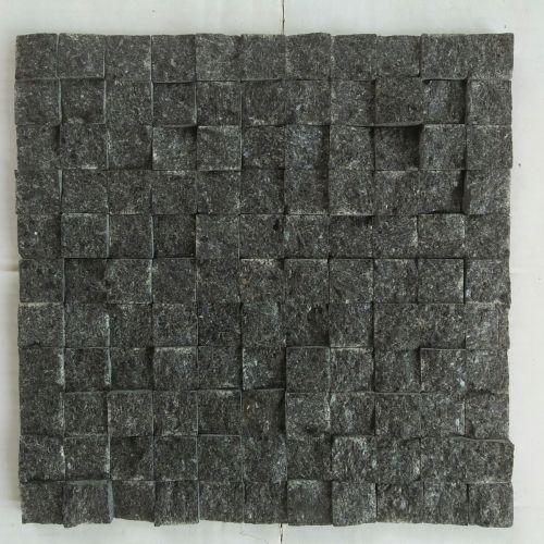 Smooth Finish 300x300mm Black Granite Mosaic Tile