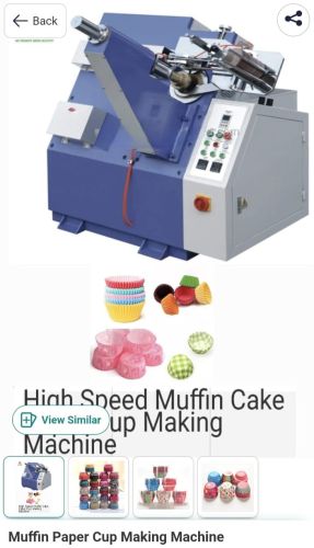 Electric Polished Mild Steel Muffin Paper Cup Making Machine