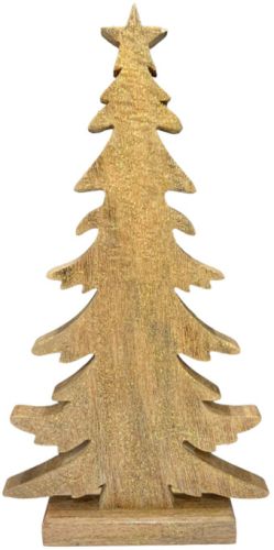 Wooden Decorware Christmas Star Tree Sculpture Classic Festive