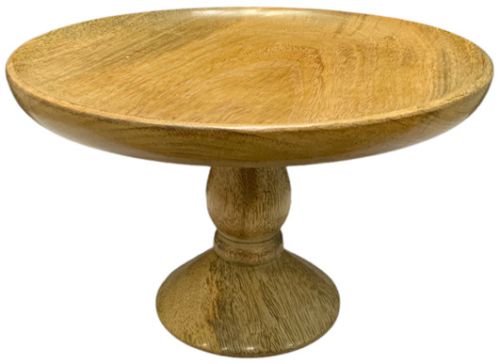 Wooden Event Serveware Display Cake Stand Approx. 10 Inch Diameter
