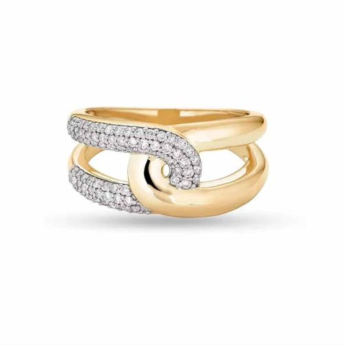 Metal Gold Plated Adjustable Fashion Ring, Color : Golden