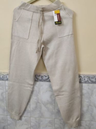 Plain Beige Ladies Woolen Palazzo