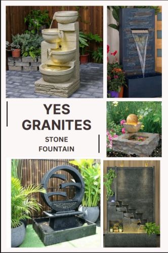 LED Polished Stone Garden Fountain, Design : Modern