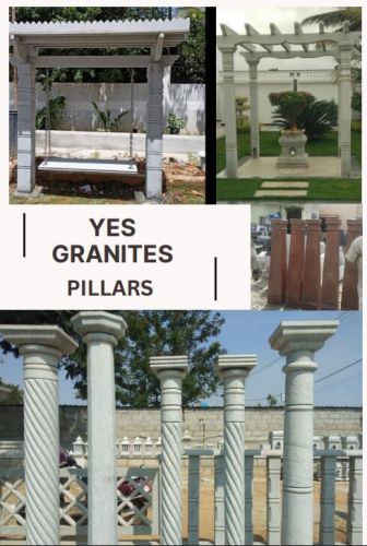 All Patterns Polished Stone Pillars for Garden Decoration