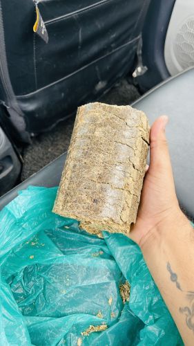 Groundnut Shell Briquette, Form : Solid