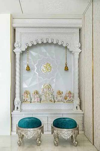 Indoor Designer White Marble Temple for Worship