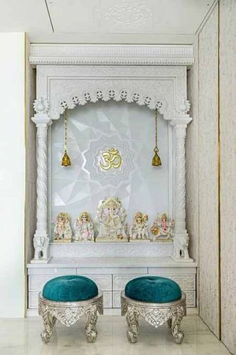 Marble Pooja Mandir, Color : White