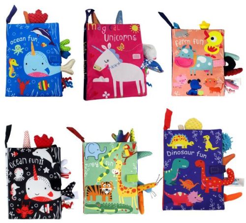 Printed Animal Fun Cloth Book, Color : Multicolor