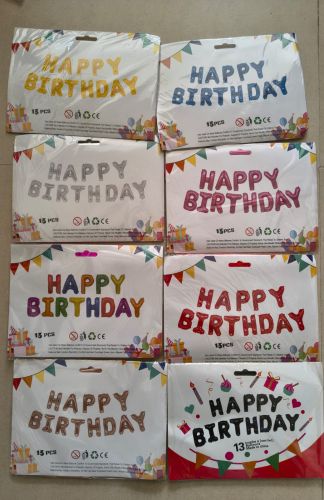 Mylar Happy Birthday Foil Balloon, Packaging Type : Multicolor