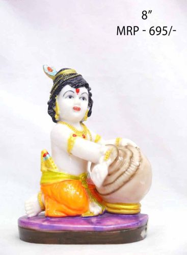 8 Inch Resin Krishna God Statue, Color : Multicolor