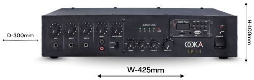 Electric 50Hz Ooka Audio Slim X 4 Amplifier, Color : Black 12inch