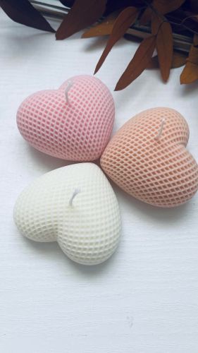 Polished Soy Wax Heart Shape Scented Candles