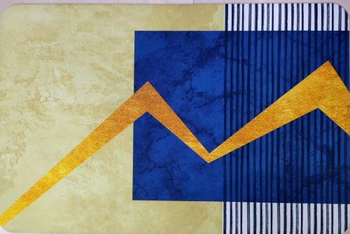 Abstract Geometric Canvas Grip Mat