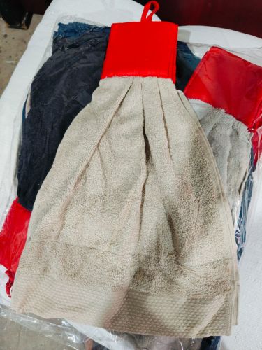 Beige Terry Hanging Cotton Kitchen Towel, Color : Red (Top)