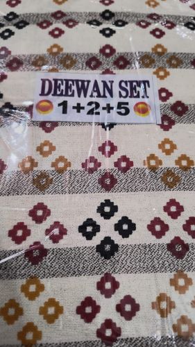 Cotton Fancy Printed Stripe Floral Deewan Set, Color : Multicolor