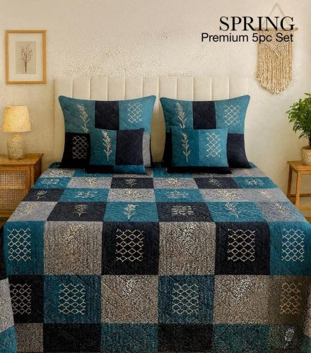 Glaze Cotton Spring Premium 5 Piece Bedsheet Set