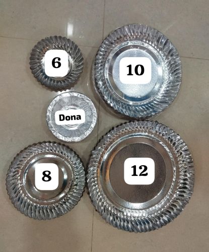 Silver Paper Plates - Size 6 to 12