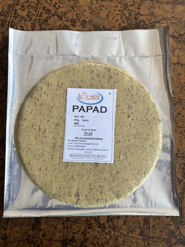 Urad Dal Flour Kasuri Methi Papad, Color : Golden Brown