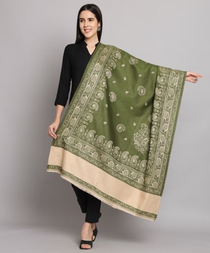 Printed Ladies Abmi Palla Woolen Shawl, Color : Multicolor
