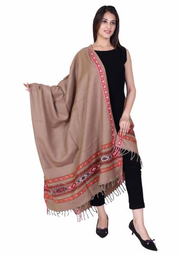 Printed Ladies Tt Kullu Woolen Shawl, Color : Multicolor