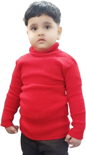 Wool High Neck Sweater, Color : Multi