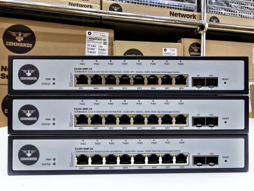 E1100-8mp-2x Commando Scout Full POE Multi-gig Unmanaged Switch