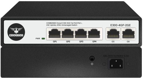 E300-4gp-2g Commando Scout 4ge Full POE Switch