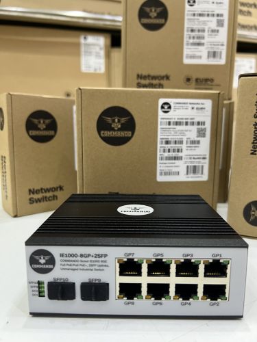 8ge Full POE Unmanaged Industrial Switch, Brand Name : Commando