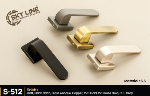 Stainless Steel (S.S.) Skyline S-512 Lever Door Handle Contemporary